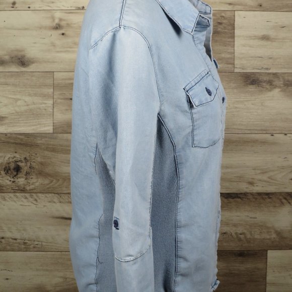 Cavalini* Women's 3/4 Flared Sleeves Button Down Shirt Size~ PM - Picture 5 of 13